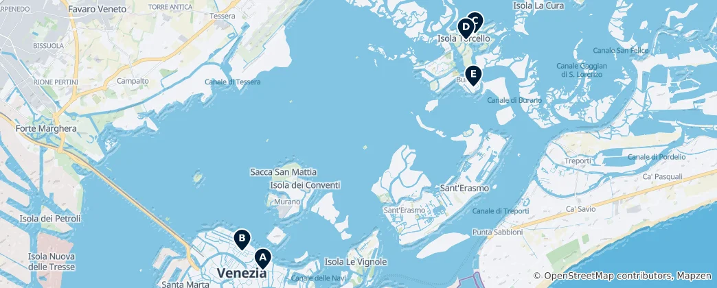 Mapa de Venice's Hidden Gems