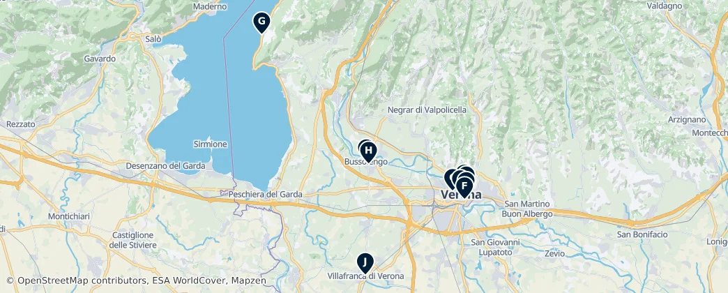 Historic Churches of Verona — Mapa