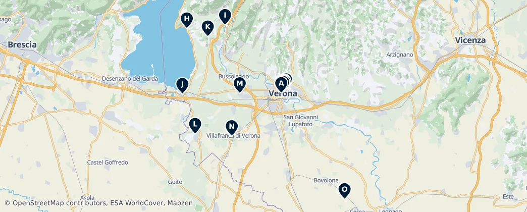 Verona's Cultural Treasures — Mapa