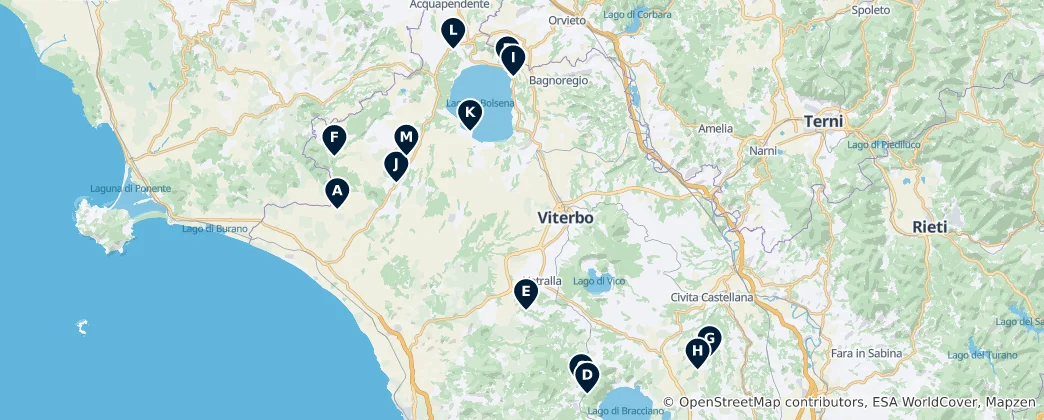 Mapa Editor's Choice: Viterbo