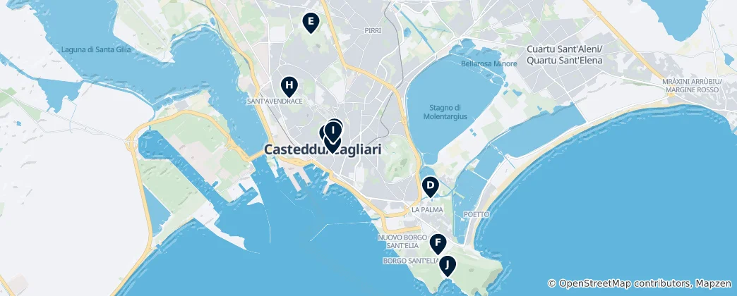 Karte von Cagliari Essentials