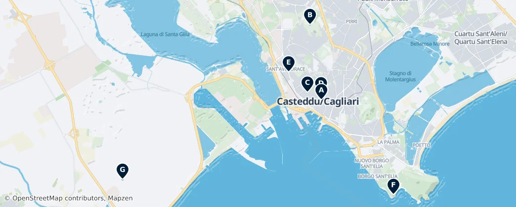 Historic Monuments of Cagliari — Mappa
