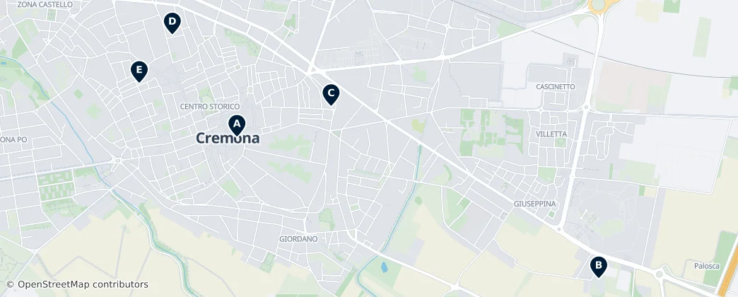 Mapa Historic Churches of Cremona