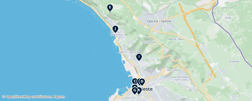Historic Churches of Trieste — Carte