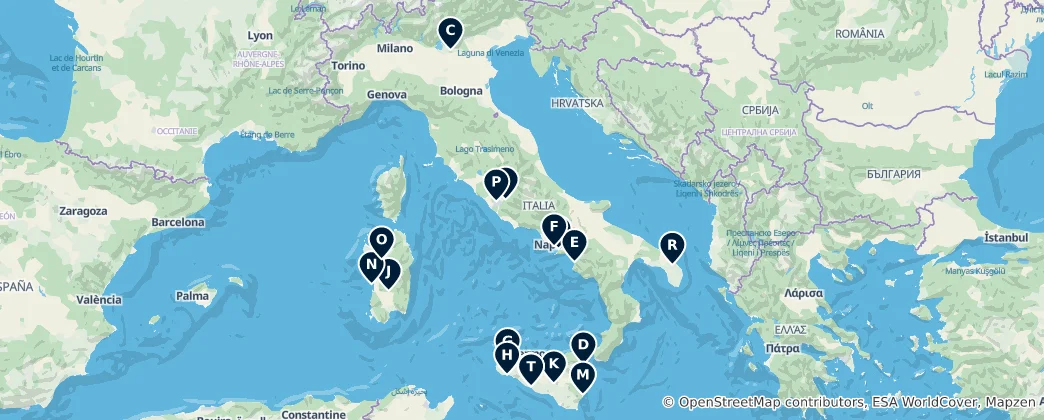 Mapa Ancient Ruins and Temples