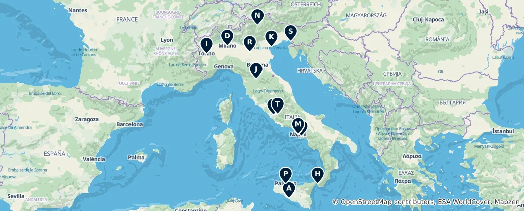 Mapa Iconic Italian Museums