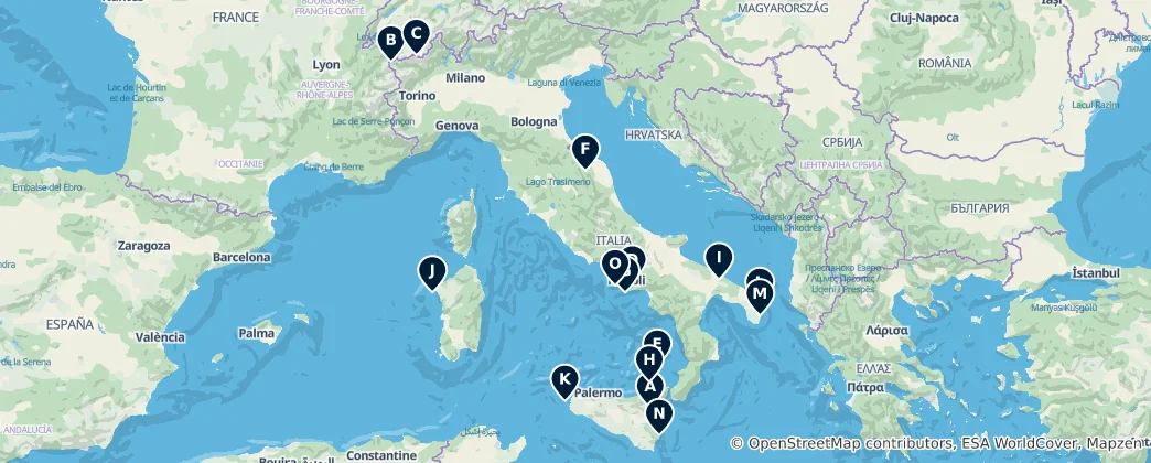 Map of Iconic Peaks and Caves