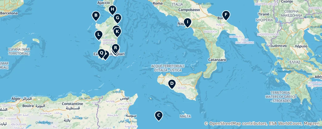 Map of Italy's Best Beaches