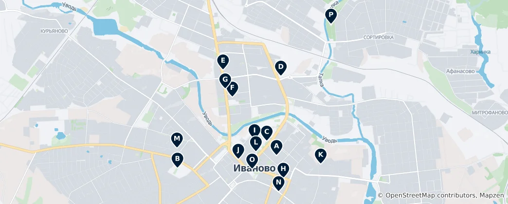 Mapa Ivanovo Heritage