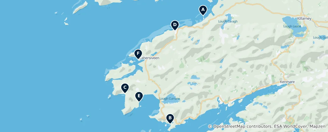 Mappa di Beaches & Coastline