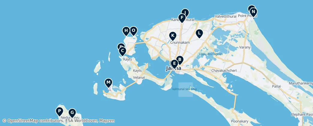 Best of Jaffna District — Map