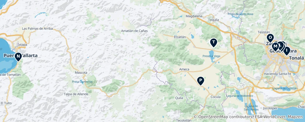 Mapa De Guadalajara Cultural Highlights