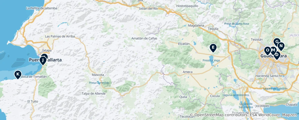 Mapa Jalisco's Absolute Essentials
