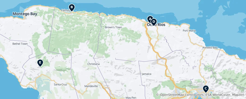 Map of Waterfalls and Nature Parks