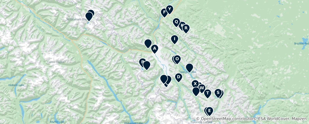 Map of Camping Adventures