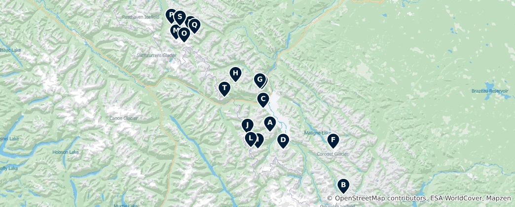 Mapa Majestic Mountain Peaks