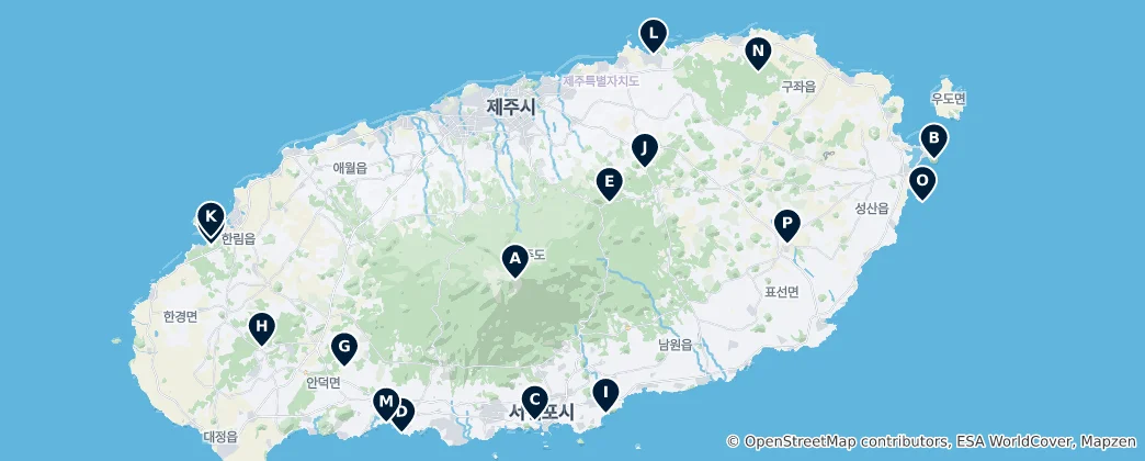 Map of Jeju Island's Absolute Essentials