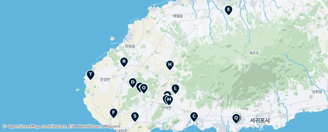 Kaart van Jeju Museums and Art Centers