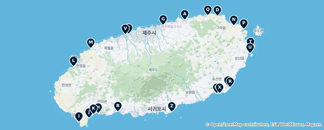 Map of Jeju's Best Beaches
