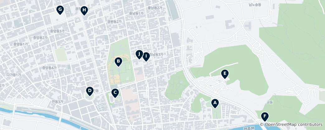 Mapa Jeonju Essentials