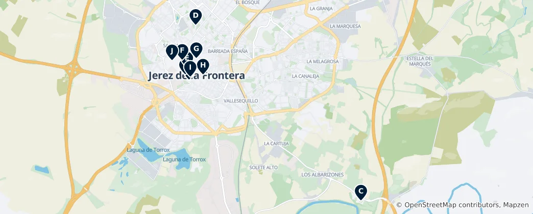Mapa Jerez de la Frontera Essentials
