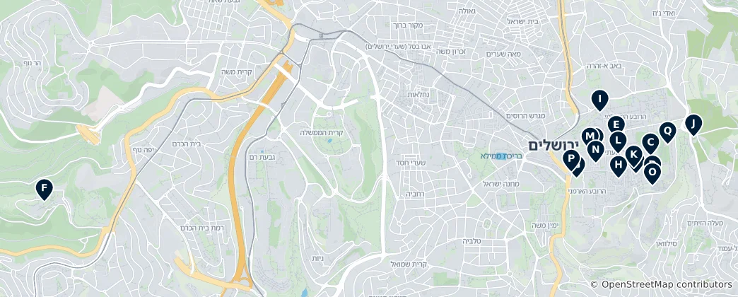 Map of Jerusalem's Absolute Essentials