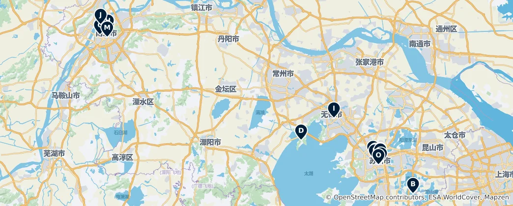Mapa Jiangsu Province Essentials