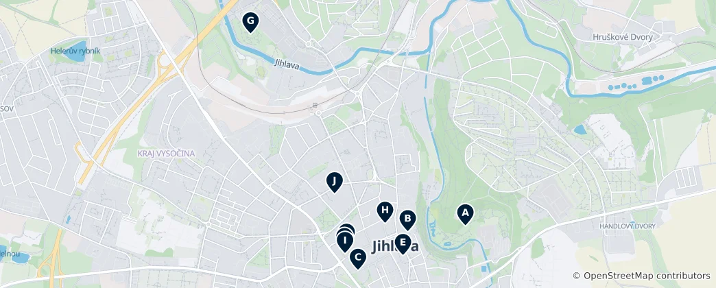 Map of Jihlava Essentials