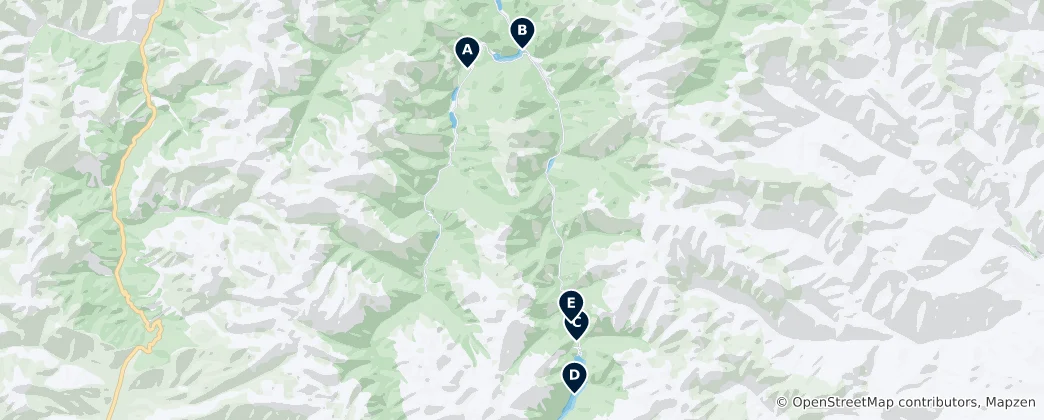 Map of Jiuzhaigou Natural Wonders