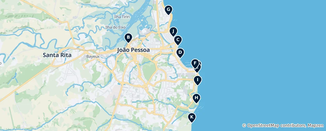 Mappa di Coastal Views and Beaches
