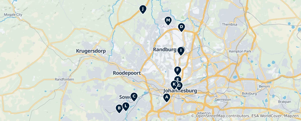 Mapa Johannesburg Essentials