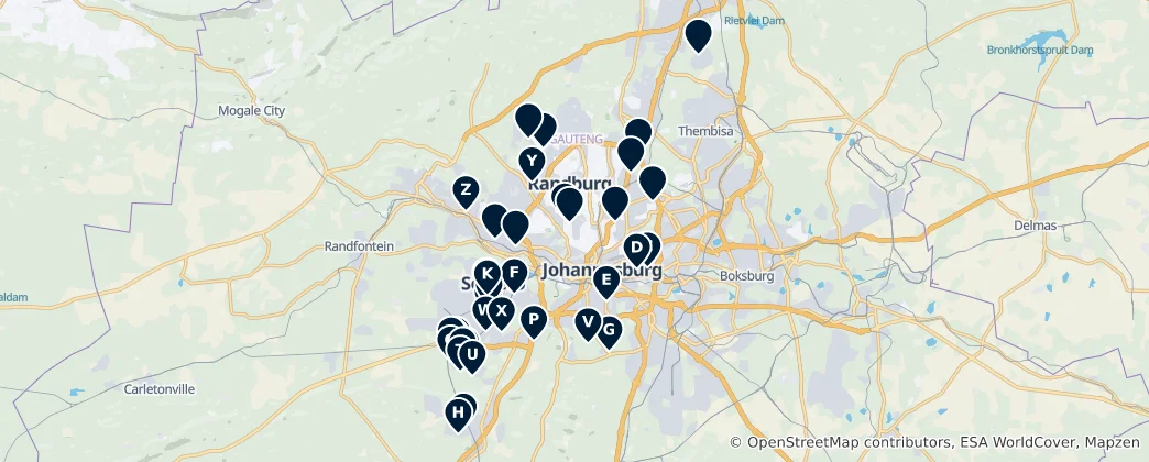 Mappa di Notable Religious Sites