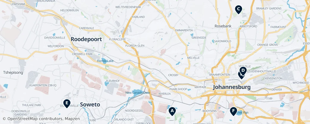 Map of Sports and Stadiums