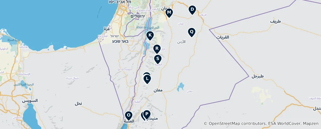 Jordan's Archaeological Wonders Haritası