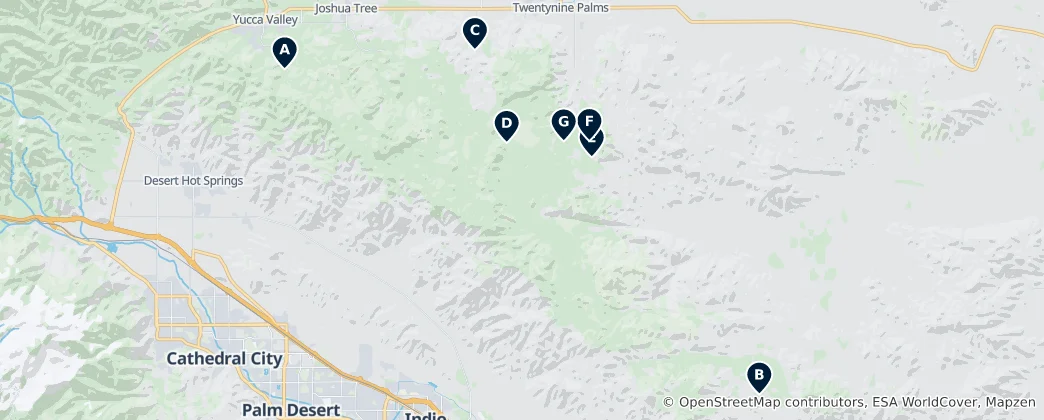 Mapa Camping and Picnic Sites