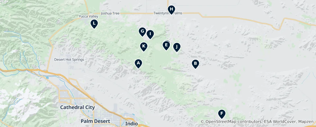 Mappa di Joshua Tree National Park Essentials