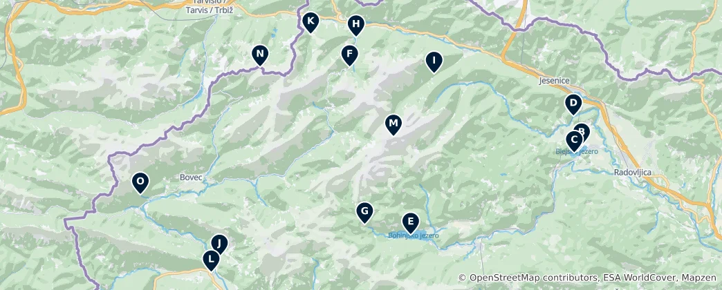 Mapa Julian Alps Essentials
