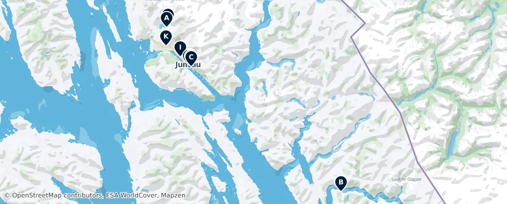 Juneau's Unmissable Highlights — Map