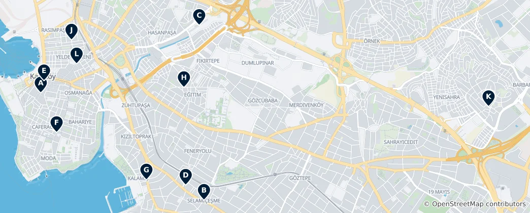 Map of Kadıköy Food & Markets