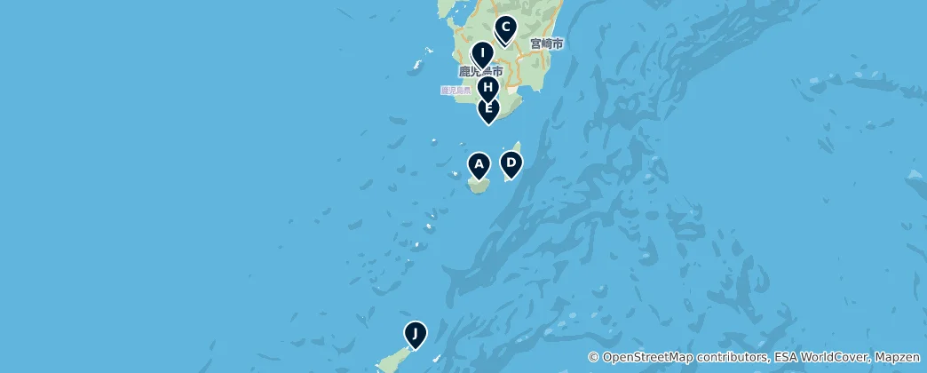 Map of Kagoshima Prefecture Essentials