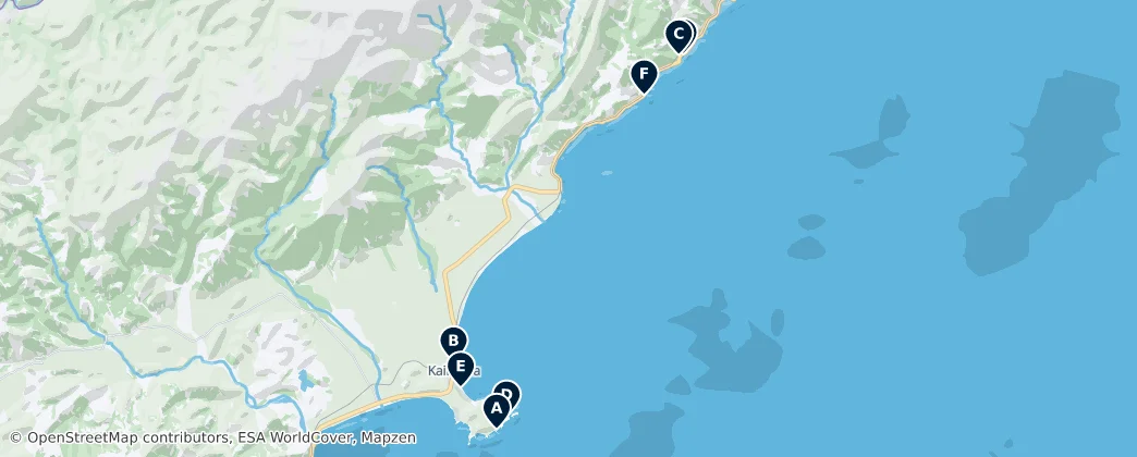 Kaikoura District Unmissables — Map