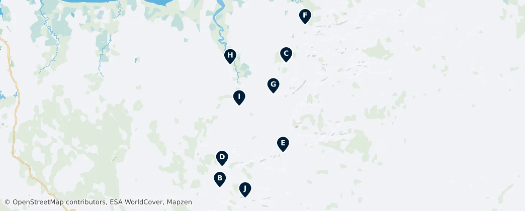 Map of Best Campgrounds in Kakadu