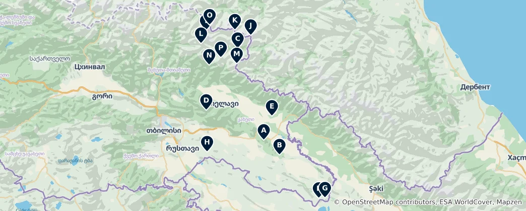 Karte von Peaks and Viewpoints
