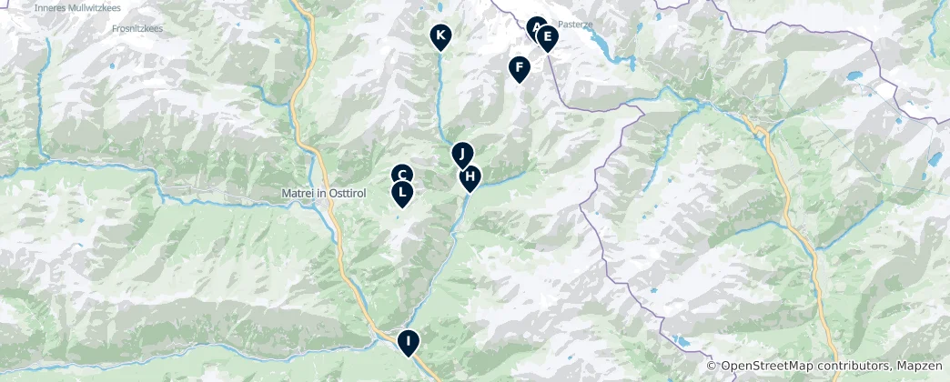 Mapa Kals am Großglockner Essentials