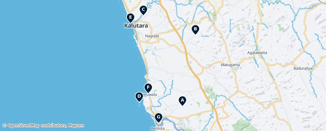 Kalutara Essentials — Kaart