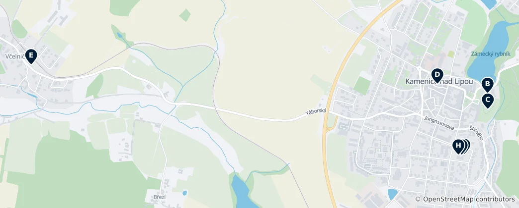 Mapa Kamenice nad Lipou Must-Sees