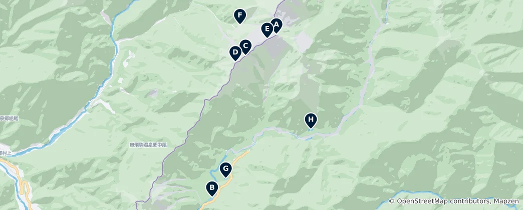 Map of Hotaka Peaks & Alpine Lakes