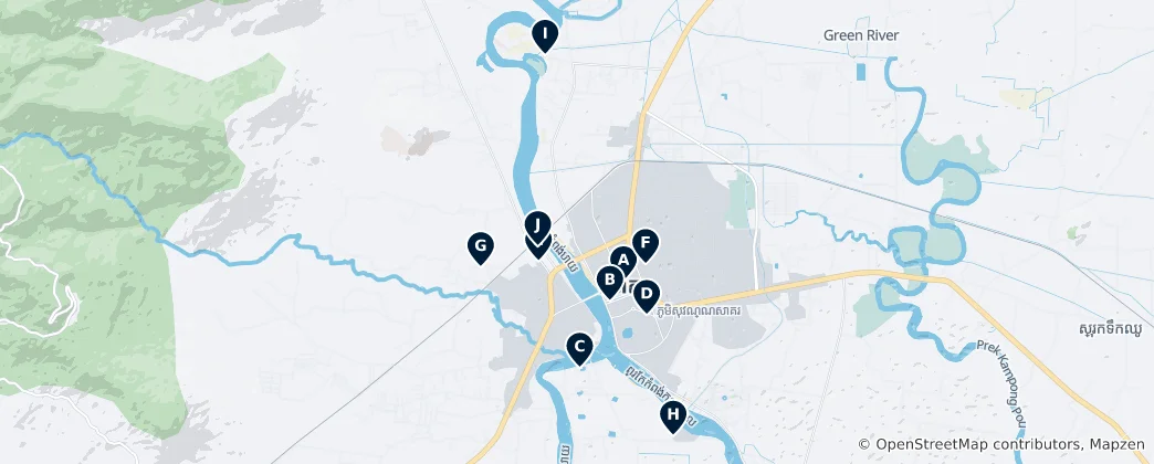 Mapa Kampot Highlights