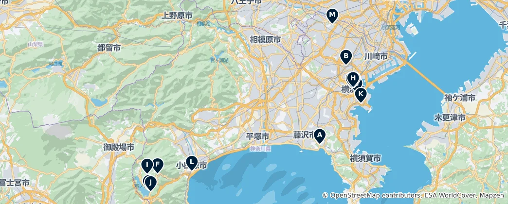 Mapa Kanagawa Essentials