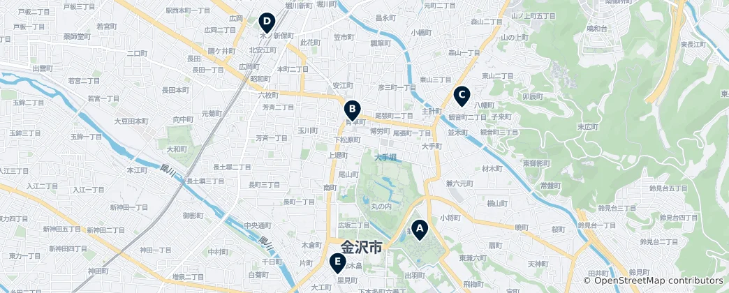 Mappa di Kanazawa Editor's Picks